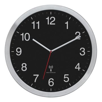 TFA 60.3545.01 Frame brushed aluminum, black dial