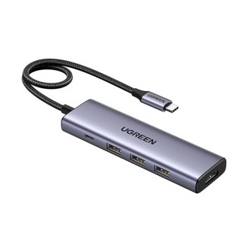 Ugreen Revodok 5-in-1 USB-C Hub (Sadalītājs) ar 4K HDMI un 3x USB-A 3.0