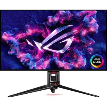 Asus ROG Swift PG32UCDM Spēļu monitors, 32 collas, 4K UHD 3840x2160 izšķirtspēja, 240Hz, Mini-LED, FALD, melns