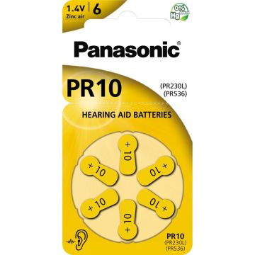 Panasonic PR 10 Zinc Air dzirdes aparāta baterijas 6 gab.