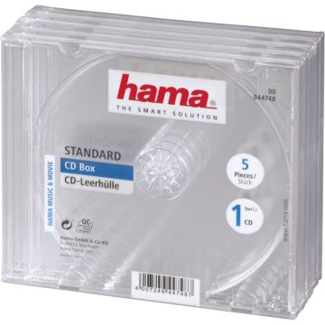 Hama CD plastikāta vāciņi caurspīdīgi 5 gab.