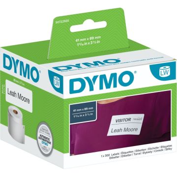 Dymo vārda etiķete 41 x 89mm balts 300 gab. 11356