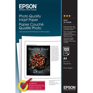 Epson Photo Quality Inkjet papīrs A4, 100 loksnes, 104g S 041061