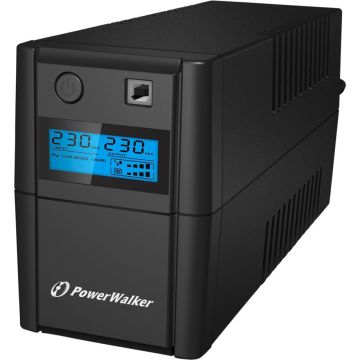 PowerWalker VI 650SE LCD UPS Nepārtrauktās Barošanas Avots, 650VA, Ekonomisks