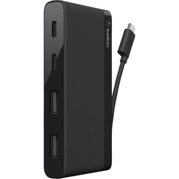 Belkin Travel Hub USB-C 4 port ceļojuma koncentrators melns F4U090btLBK