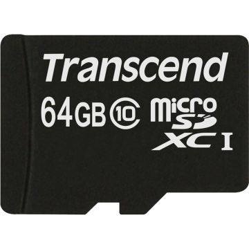 Transcend microSDXC 64GB Class 10 300x + SD adapteris