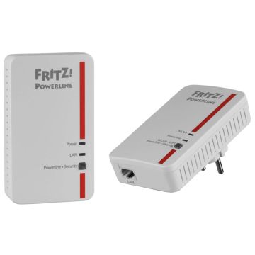 AVM FRITZ!POWERLINE 1240 E komplekts AVM FRITZ! Powerline adapteris internets pa elektrības vadiem