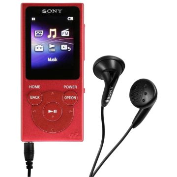 Sony NW-E394R MP3 atskaņotājs, 8GB iebūvētā atmiņa, sarkans