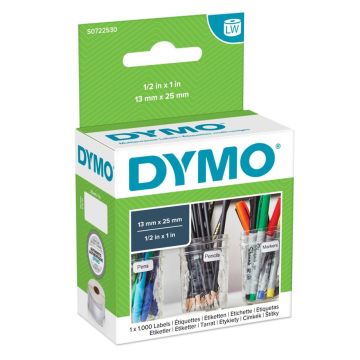 Dymo daudzfunckionālās etiķetes 12 x 24mm balts 1000 gab. 11353