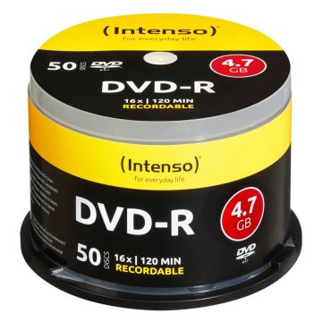 Intenso DVD-R 4,7GB 16x ātrumu, spole 50 gab.