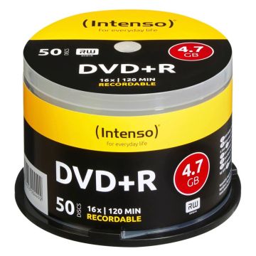 Intenso DVD+R 4,7GB 16x ātrumu, spole 50 gab.