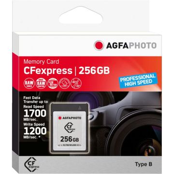AgfaPhoto CFexpress 256GB R1700 W1200 Profesionāla Ātrdarbīga Atmiņas Karte