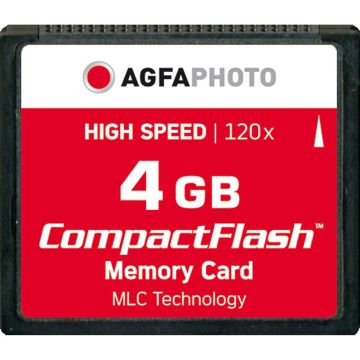 AgfaPhoto Compact Flash 4GB Ātrdarbīga 120x MLC Atmiņas Karte