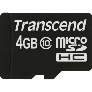 Transcend MicroSD Karte SDHC 4GB + Adapter/Class 10 atmiņas karte ar adapteri