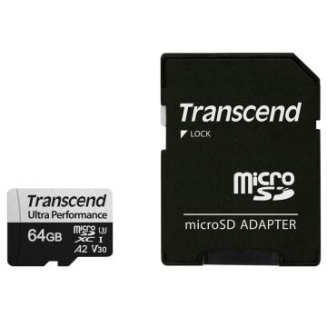 Transcend microSDXC 340S 64GB 10 klases UHS-I U3 A2