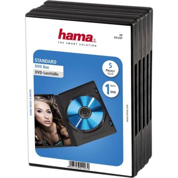 Hama DVD kastītes 5 gab. melns 51297