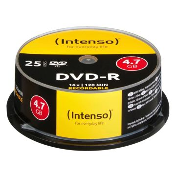 Intenso DVD-R 4,7GB 16x ātrumu, spole 25 gab.