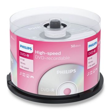 Philips DVD-R 4,7GB 16x spole 50 gab.