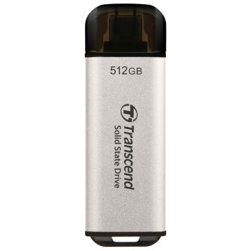 Transcend SSD ESD300S 512GB USB-C sudraba