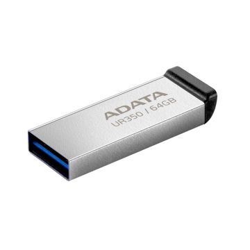 ADATA USB 3.2 Zibatmiņa UR350 64GB Melna UR350-64G-RSR/BK