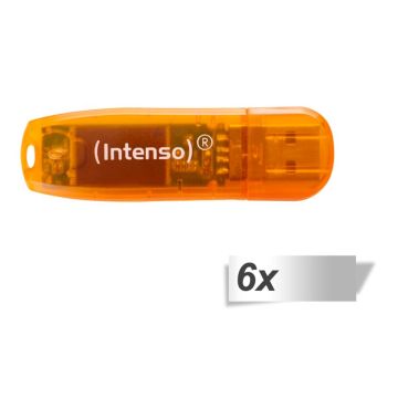 6x1 Intenso Rainbow Line 64GB USB Stick 2.0
