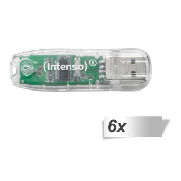 6x1 Intenso Rainbow Line 32GB USB Stick 2.0