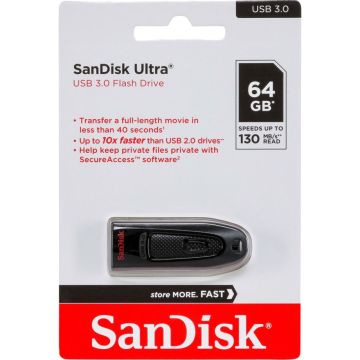 SanDisk Ultra USB 3.0 64GB līdz 100MB/s SDCZ48-064G-U46