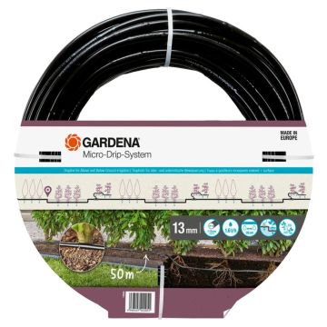 Gardena Micropilienlaistīšanas Caurule 1,6 l/h, 50m Garumā