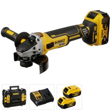 DeWalt DCG405P3-QW akumulatoru leņķa slīpmašīna ar 3x 5Ah akumulatoriem melna