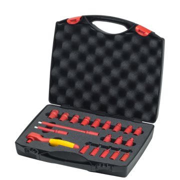 Wiha atslēgu komplekts ar reversu, izolēts 1/4 21 gab.