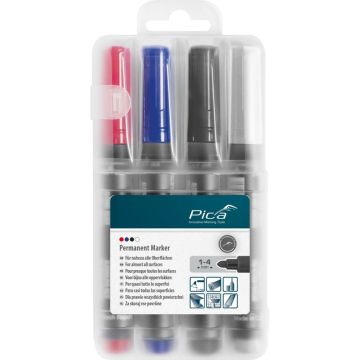 Pica permanentais marķieris 1-4mm asorti ar Instant-White