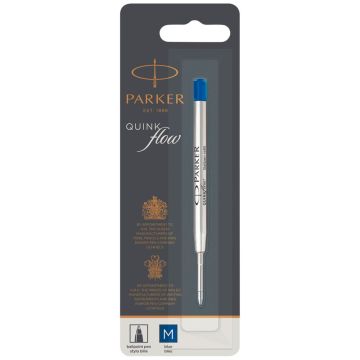Parker Quinkflow Lodīšu Pildspalvas Rezerve, M Izmērs, Zila (Blisterī)