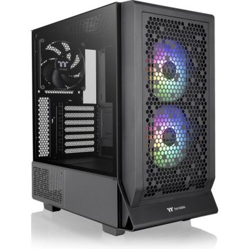 Thermaltake Ceres 330 TG ARGB Datora korpuss, ATX/mATX/ITX, RGB apgaismojums, melns