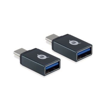 Conceptronic OTG adapteris USB-C uz USB-A pelēks