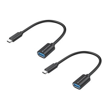 Conceptronic OTG adapteris no USB-C uz USB-A melns