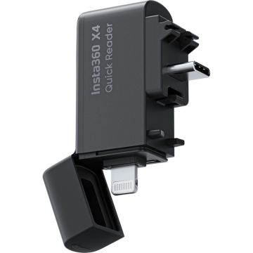 Insta360 X4 Ātrais Karšu lasītājs USB-C, Melns