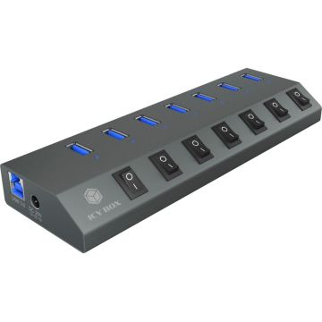 RaidSonic IB-HUB1701-C3 7 portu USB 3.0 Type-A USB Hub (sadalītājs)
