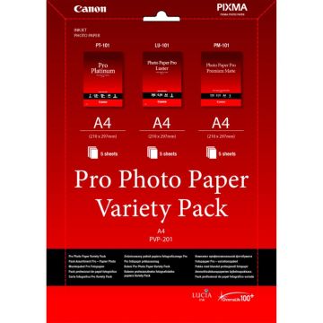 Canon PVP-201 Pro foto papīrs Variety Pack A4 3x5 loksnes