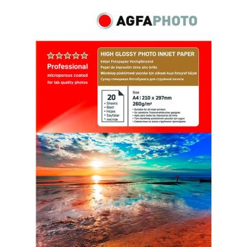 AgfaPhoto Profesionāls Foto Papīrs Augsti Glancēts 260 g A4 20 Loksnes