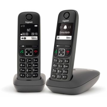 Gigaset AE690 Duo Bezvadu Telefonu Komplekts, Antracīta