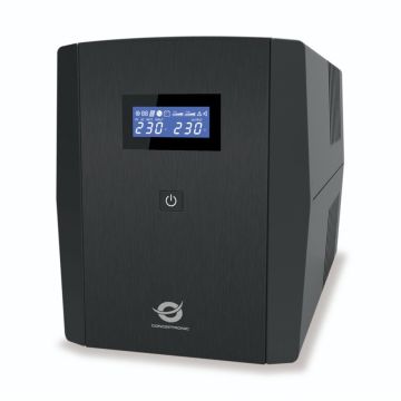 Conceptronic UPS Nepārtrauktās barošanas bloks ZEUS04EM, 1320W, 2 x IEC, 2 x Schuko, Melns
