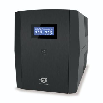 Conceptronic UPS Nepārtrauktās barošanas bloks ZEUS03E, 720W, 3 x IEC rozetes, Melns