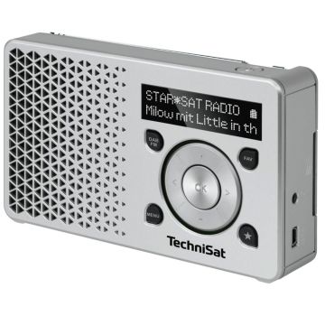 Technisat DigitRadio 1 Radio, DAB+/FM, baterijas/AC, sudraba