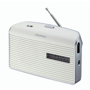 Grundig Music 60X Radio, DAB+/FM, baterijas/AC, balts/pelēks