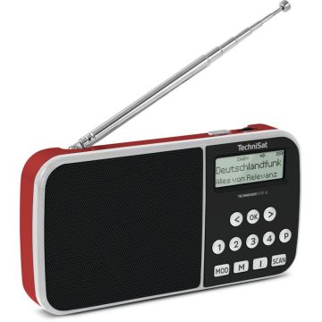 Technisat Techniradio RDR XL Radio, DAB+/FM, baterijas/AC, sarkans