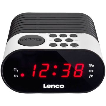 Lenco CR-07 Modinātājs ar Radio, FM, AC, balts