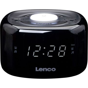 Lenco CR-12 Modinātājs ar Radio, FM, AC, melns