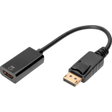 Digitus active DisplayPort to HDMI pārveidotājs 20cm zelta/melns