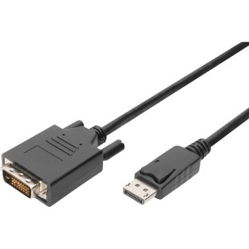 Digitus DisplayPort adaptera kabelis no DP uz DVI (24+1), 3m, melns