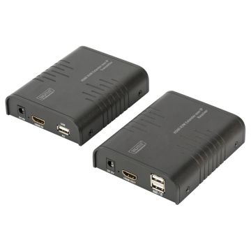 DIGITUS HDMI KVM pagarinātājs, 120m, Full HD, caur tīkla kabeli